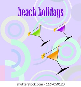coctail summer holiday vector background