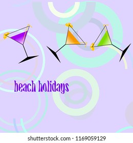 coctail summer holiday vector background