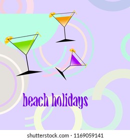 coctail summer holiday vector background