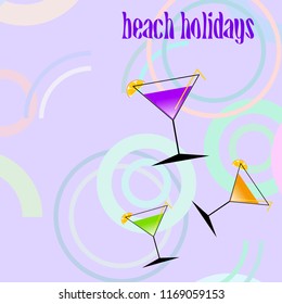coctail summer holiday vector background