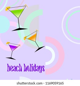 coctail summer holiday vector background