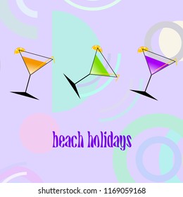 coctail summer holiday vector background
