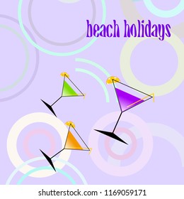 coctail summer holiday vector background