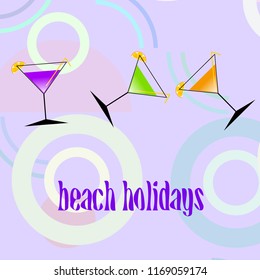 coctail summer holiday vector background