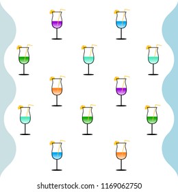 coctail summer holiday vector background