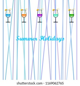 coctail summer holiday vector background