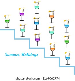 coctail summer holiday vector background