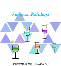 coctail summer holiday vector background