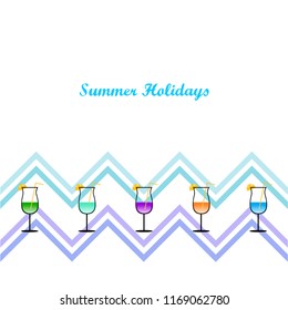 coctail summer holiday vector background