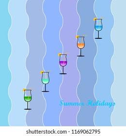 coctail summer holiday vector background