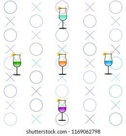 coctail summer holiday vector background