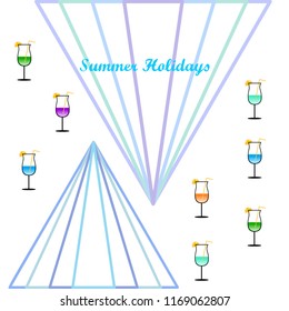 coctail summer holiday vector background