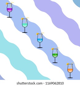 coctail summer holiday vector background