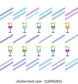 coctail summer holiday vector background