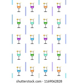 coctail summer holiday vector background