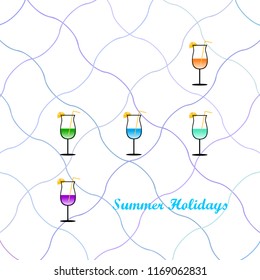 coctail summer holiday vector background