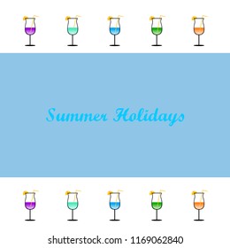 coctail summer holiday vector background