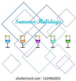 coctail summer holiday vector background