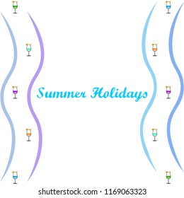 coctail summer holiday vector background