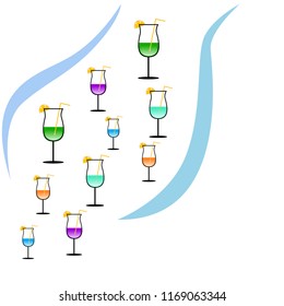 coctail summer holiday vector background
