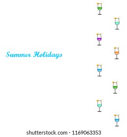 coctail summer holiday vector background