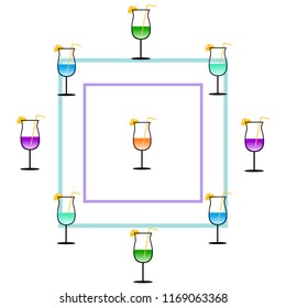 coctail summer holiday vector background