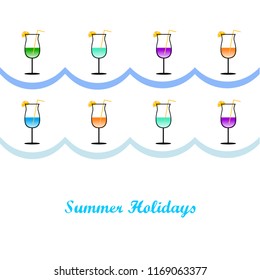 coctail summer holiday vector background