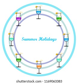 coctail summer holiday vector background