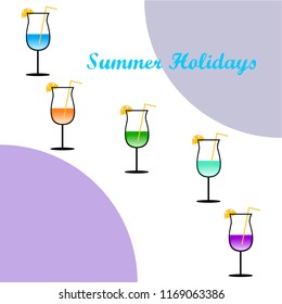 coctail summer holiday vector background