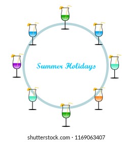 coctail summer holiday vector background