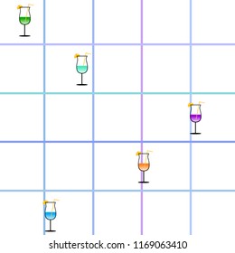 coctail summer holiday vector background