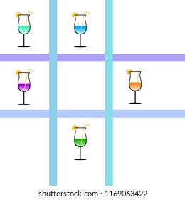coctail summer holiday vector background