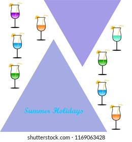 coctail summer holiday vector background
