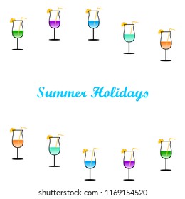 coctail summer holiday vector background