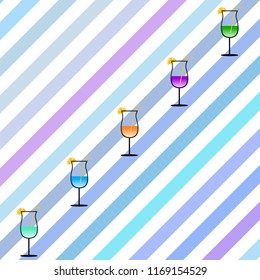coctail summer holiday vector background