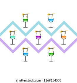 coctail summer holiday vector background