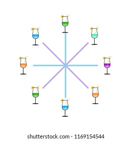 coctail summer holiday vector background