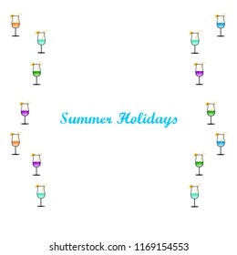 coctail summer holiday vector background
