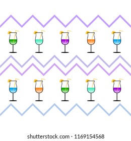 coctail summer holiday vector background