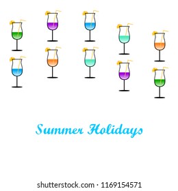 coctail summer holiday vector background