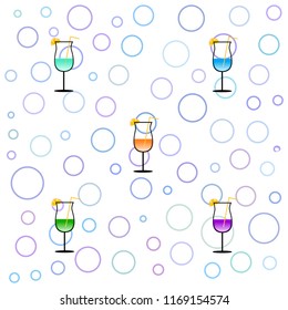 coctail summer holiday vector background