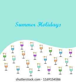 coctail summer holiday vector background