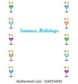 coctail summer holiday vector background