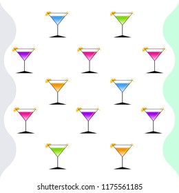 coctail summer holiday vector background