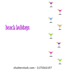 coctail summer holiday vector background