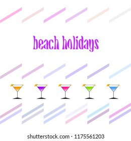 coctail summer holiday vector background