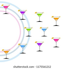 coctail summer holiday vector background