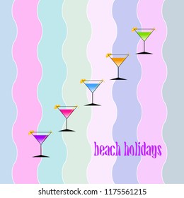 coctail summer holiday vector background
