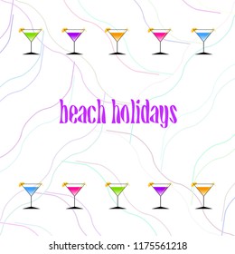 coctail summer holiday vector background