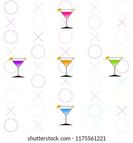 coctail summer holiday vector background